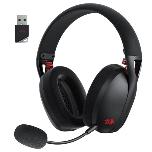 Redragon IRE Pro H848 Bluetooth Wireless Gaming Headset With Noise-Cancelling Mic - Black