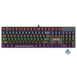 Redragon K608-R Valheim Blue Switch Wired Rainbow Gaming Keyboard English & Arabic