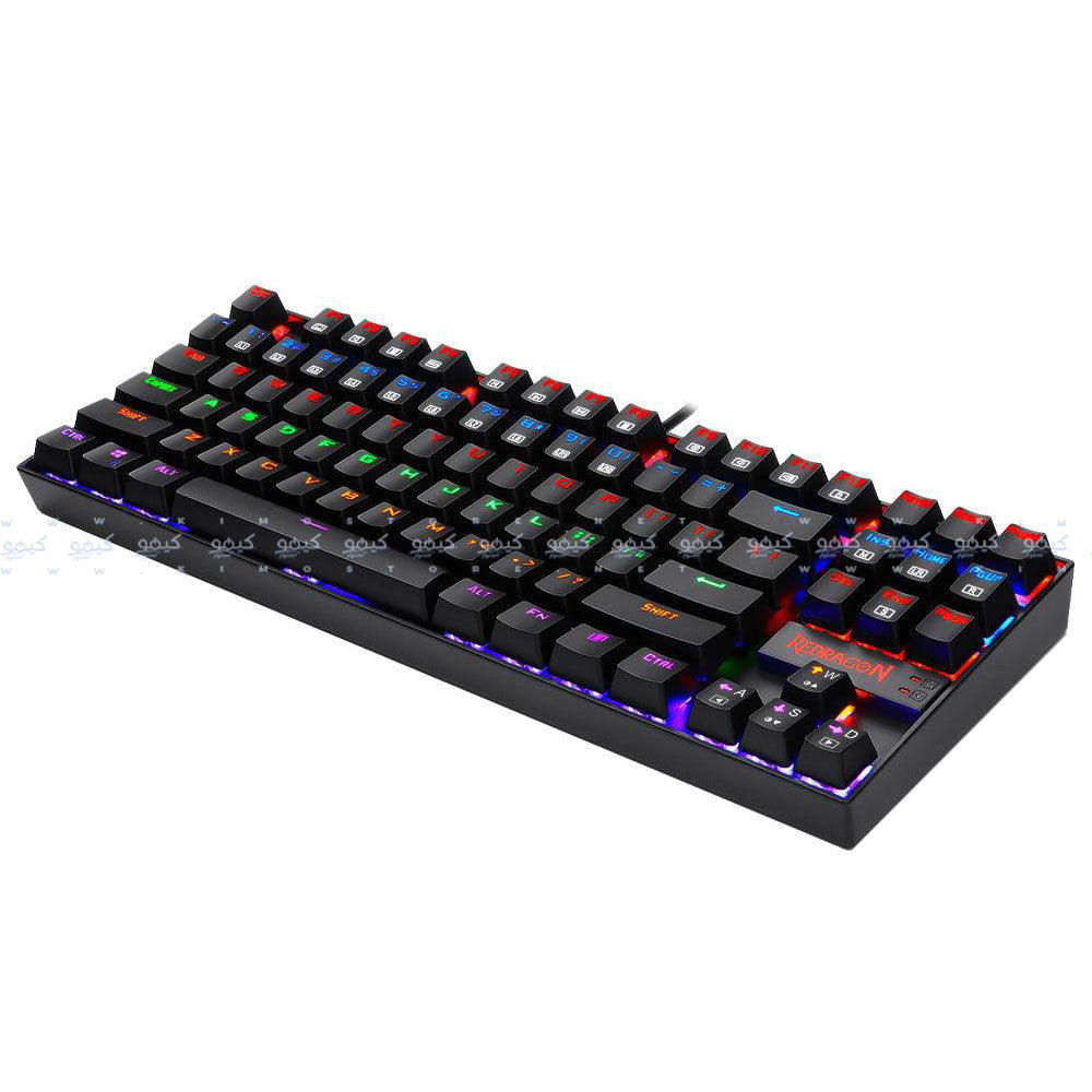 Redragon Kumara K552-KB Blue Switch Wired Rainbow Gaming Keyboard English & Arabic