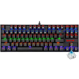 Redragon Kumara K552-KB Blue Switch Wired Rainbow Gaming Keyboard English & Arabic