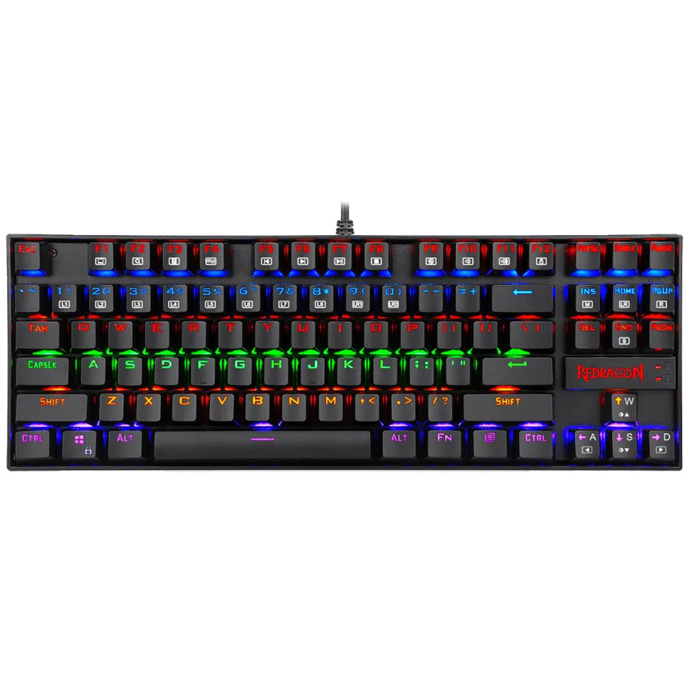 Redragon Kumara K552-KB Red Switch Wired Rainbow Gaming Keyboard English & Arabic