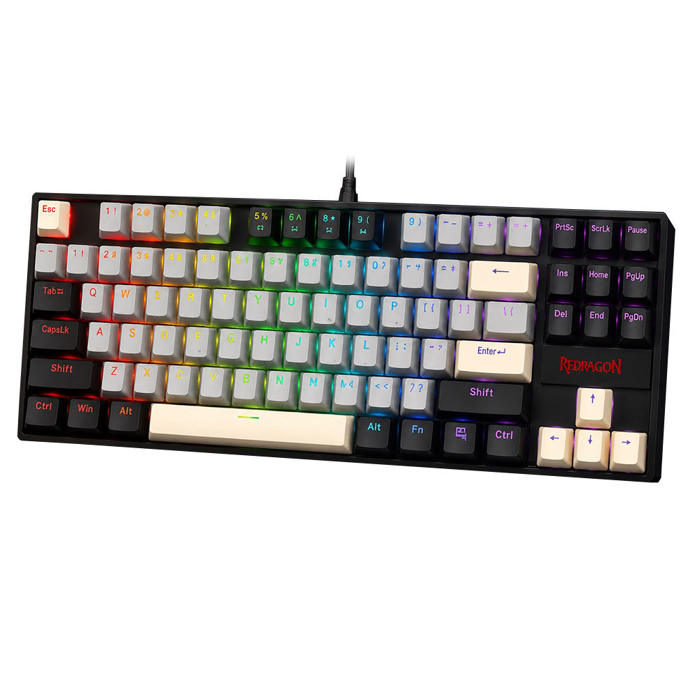 Redragon Kumara K552 GLY Red Switch Wired Rainbow Gaming Keyboard English & Arabic