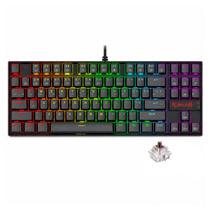 كيبورد ريدراجون سلكي RGB جيمنج سويتش بني إنجليزي وعربي Kumara K552P-KN