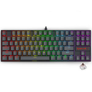 كيبورد ريدراجون سلكي RGB جيمنج سويتش بني إنجليزي وعربي Kumara K552P-KN