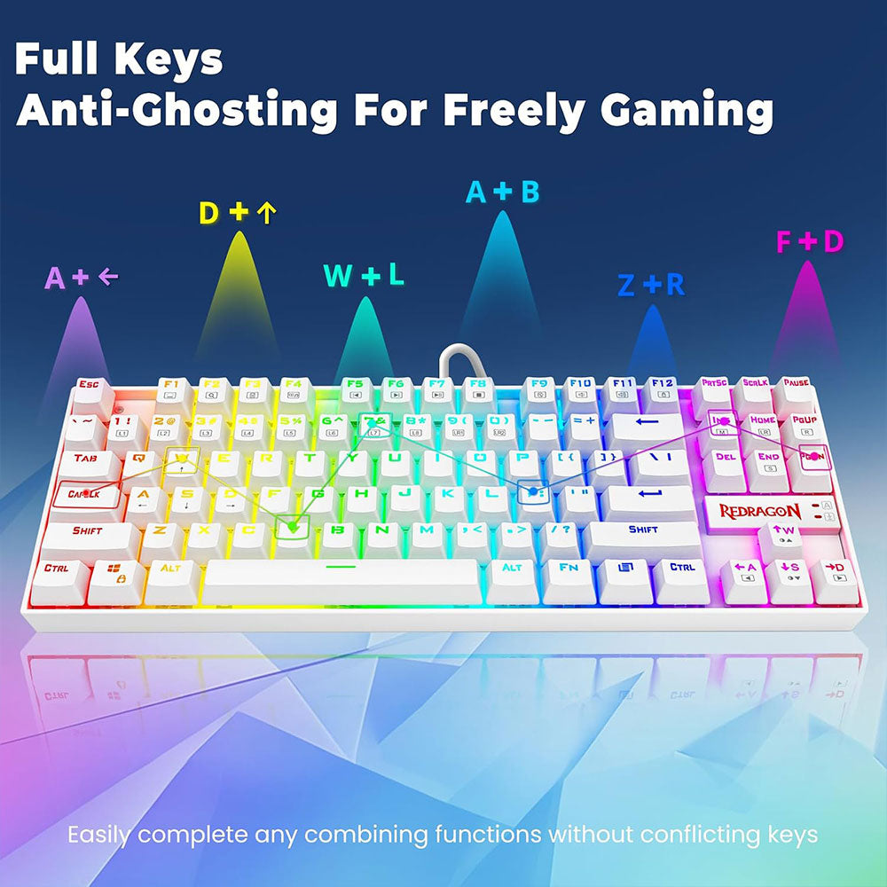 Redragon Kumara K552P-WR Red Switch Wired RGB Gaming Keyboard English & Arabic