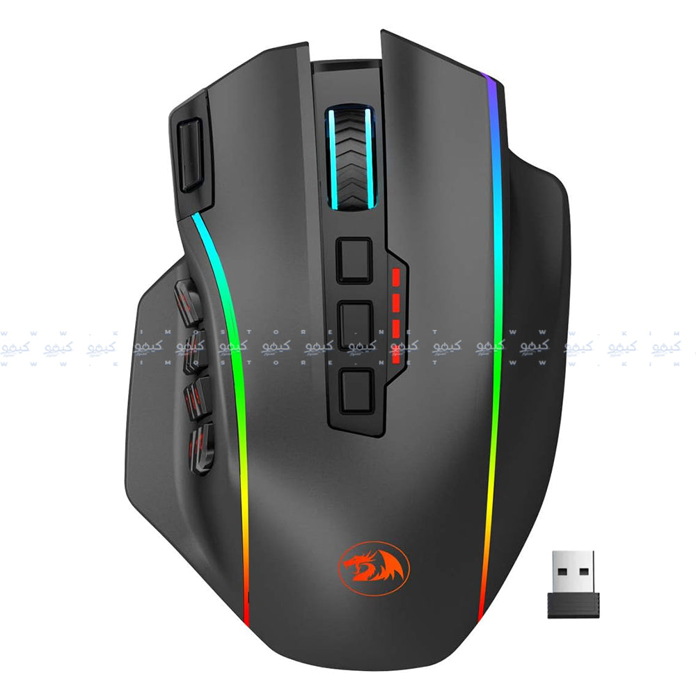 Redragon M901P-KS Rechargeable Wireless & Wired RGB Gaming Mouse 16000Dpi - Black