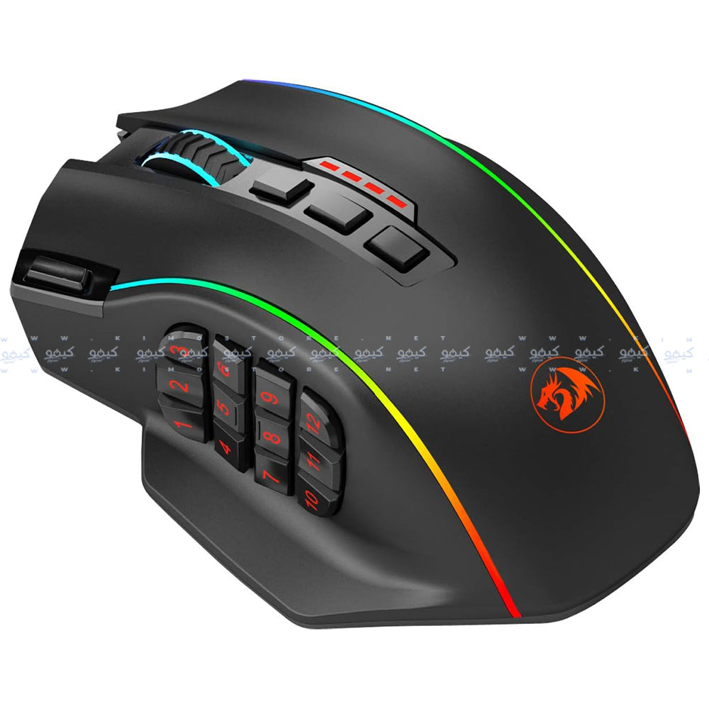 Redragon M901P-KS Rechargeable Wireless & Wired RGB Gaming Mouse 16000Dpi - Black
