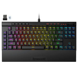 Redragon MAGIC-WAND K587 Pro TKL Triple Mode Rechargeable Bluetooth Wireless & Wired RGB Gaming keyboard English & Arabic