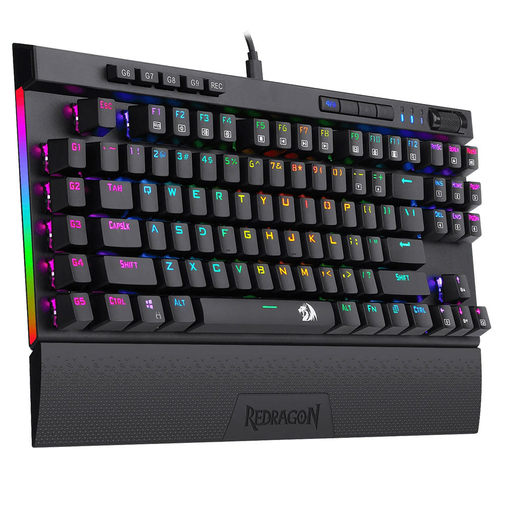 Redragon MAGIC-WAND K587 Pro TKL Triple Mode Rechargeable Bluetooth Wireless & Wired RGB Gaming keyboard English & Arabic