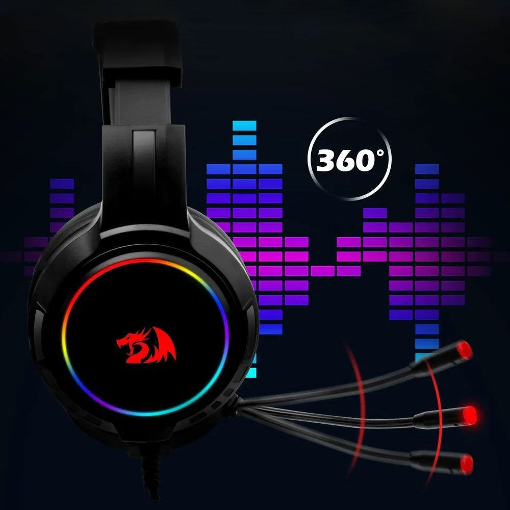 سماعة رأس ريدراجون RGB جيمنج MENTO H270