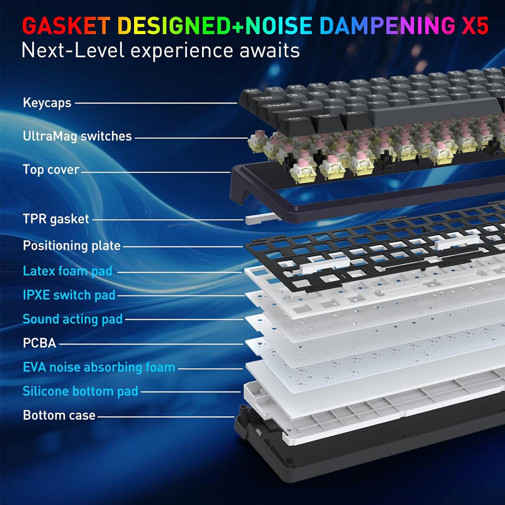 كيبورد ريدراجون سلكى RGB جيمنج إنجليزى وعربي NOVA K709