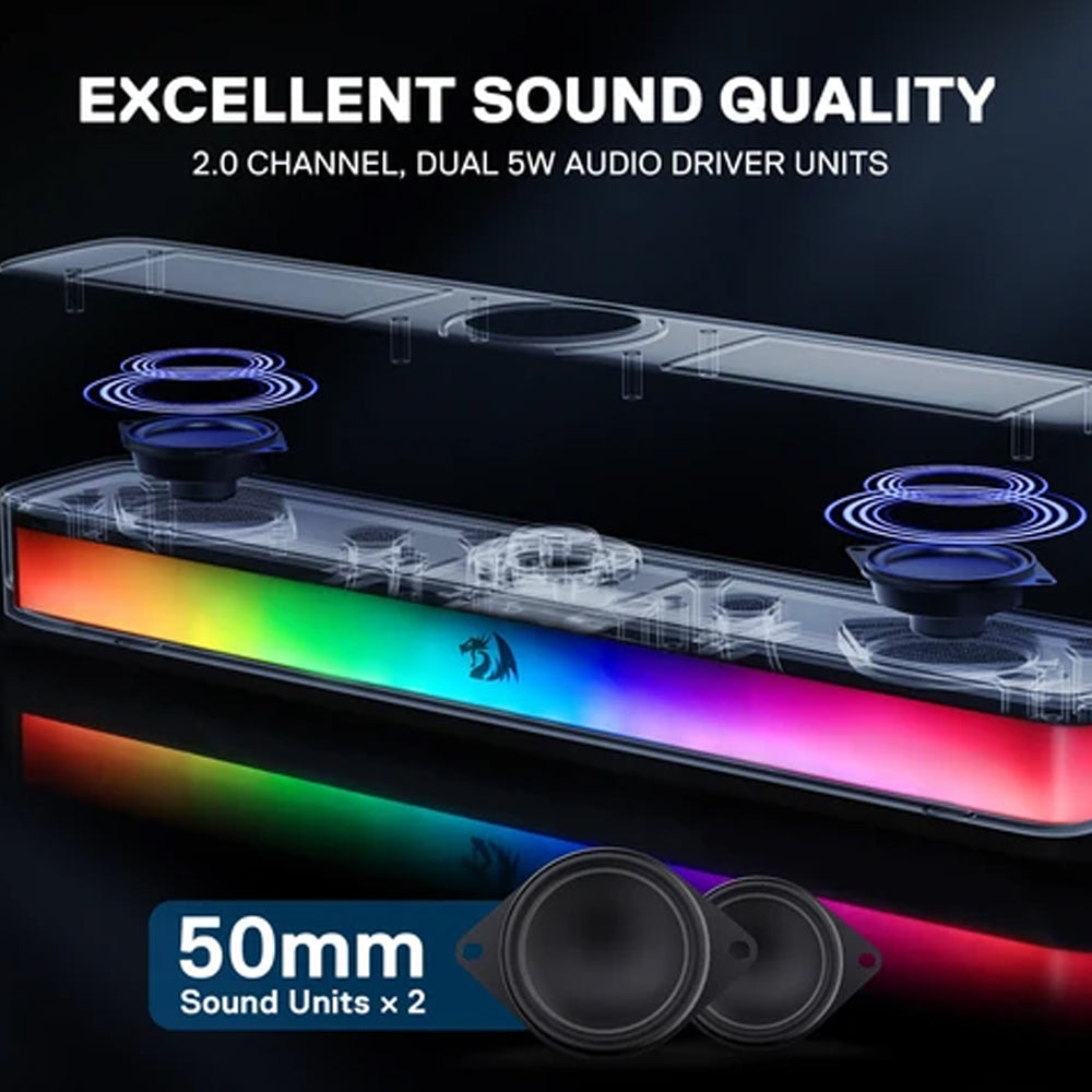 Redragon Neo GS515 RGB Gaming Speaker 1.0 - Black