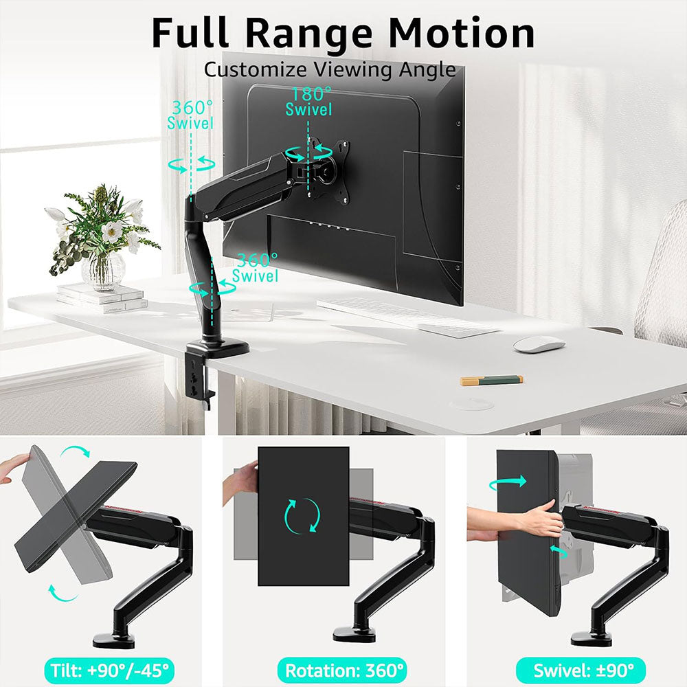 Redragon Ombra GMK914 13-32 Inch Full Motion Monitor Mount Stand