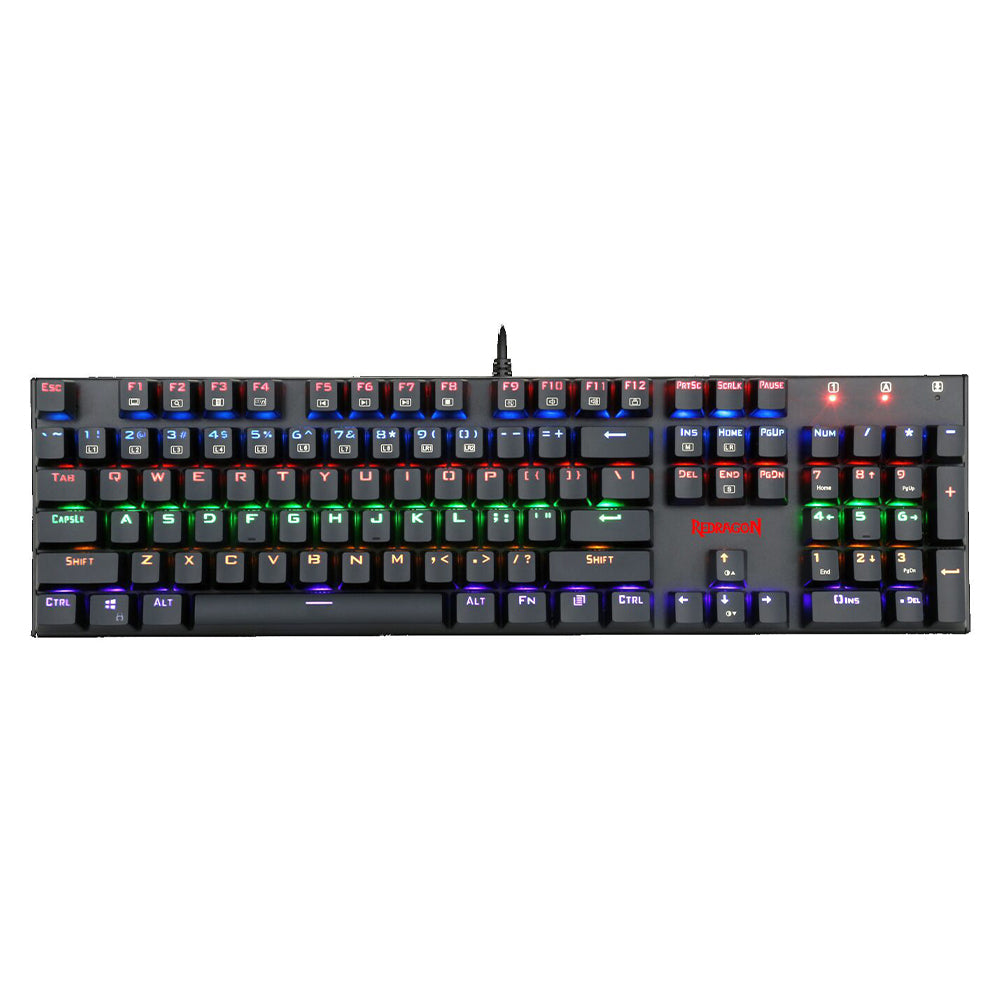 Redragon Rudra K565 Brown Switch Wired Rainbow Gaming Keyboard English & Arabic