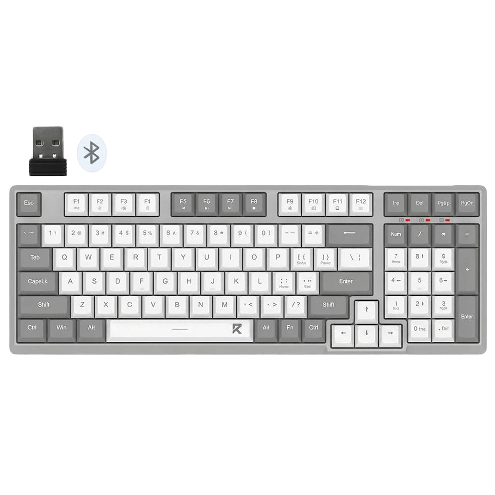 Redragon Scissor BK-7114WG Dual Mode Rechargeable Bluetooth Wireless Keyboard English & Arabic