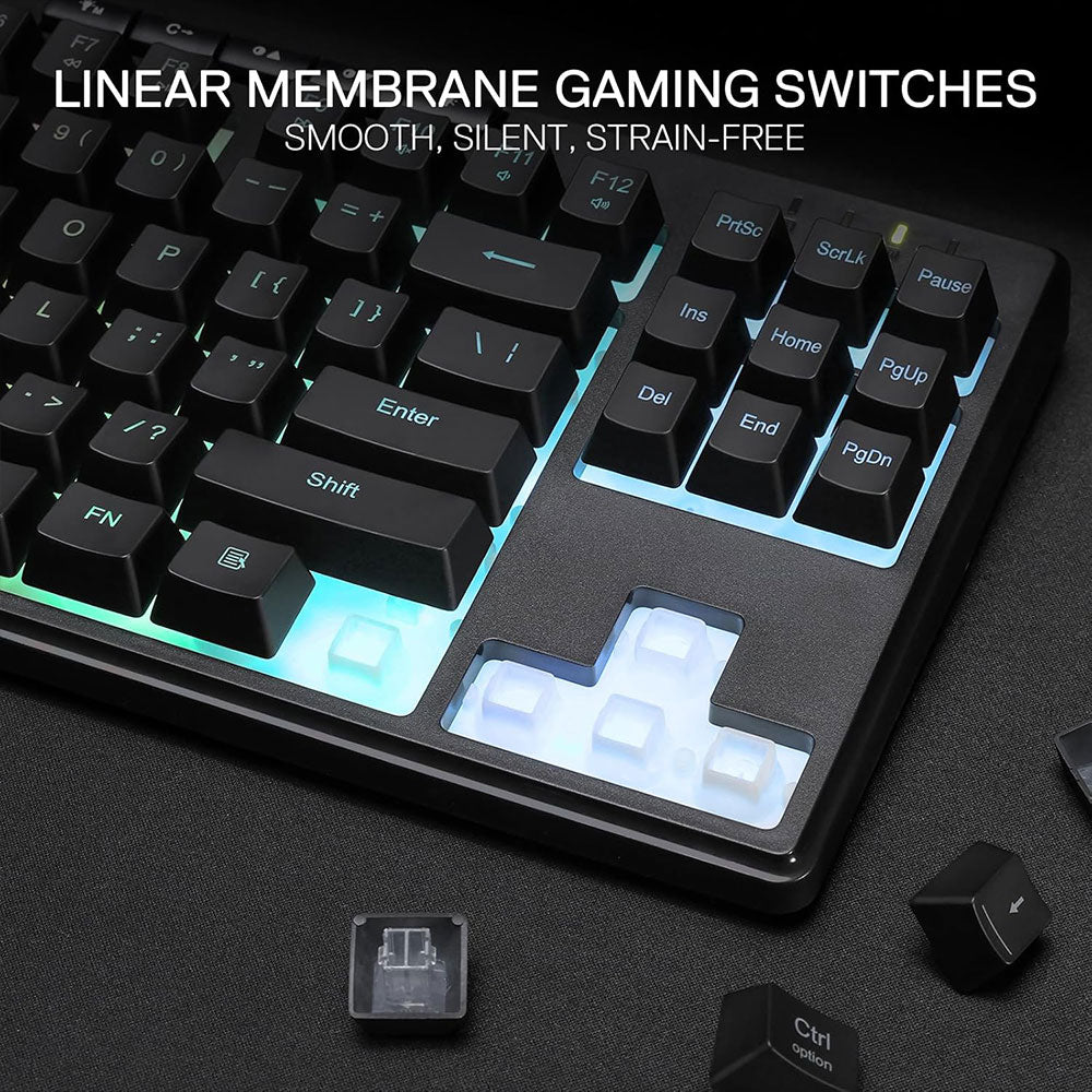 Redragon Shiva K516 Pro 87 Triple Mode Bluetooth Wireless & Wired RGB Gaming Keyboard English & Arabic
