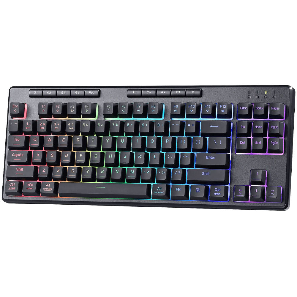 Redragon Shiva K516 Pro 87 Triple Mode Bluetooth Wireless & Wired RGB Gaming Keyboard English & Arabic