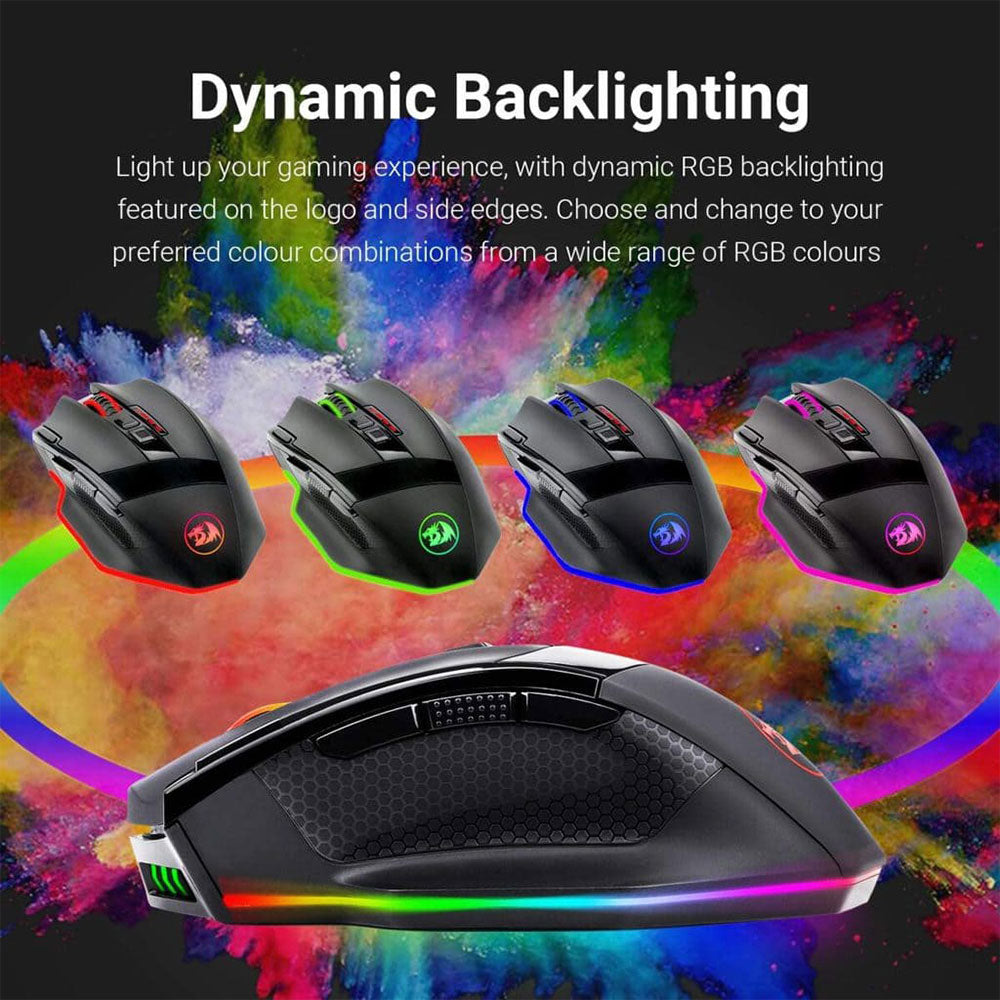 Redragon Sniper Pro M801P Dual Mode Rechargeable Wireless & Wired RGB Gaming Mouse 16000Dpi