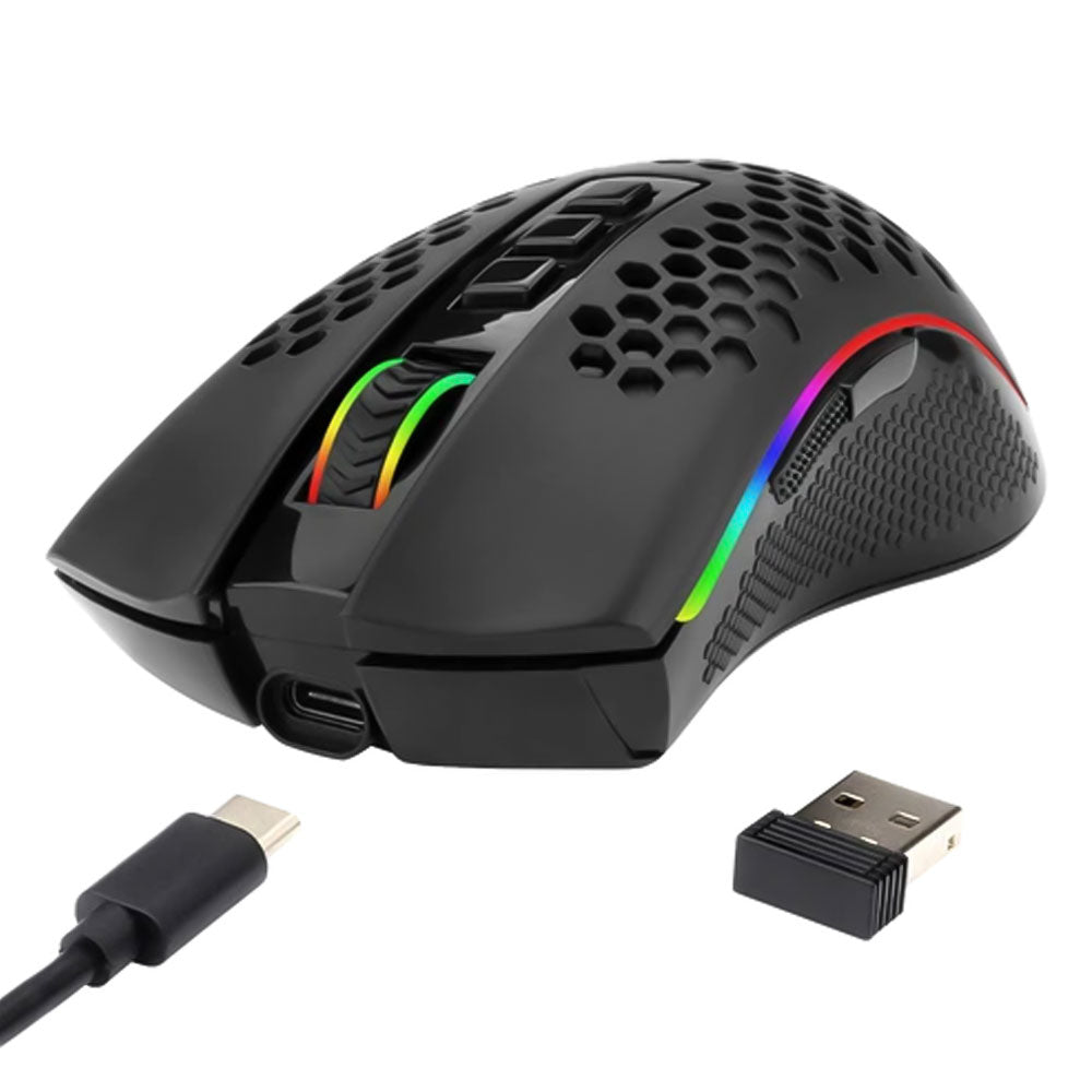 Redragon Storm Pro M808-KS Dual Mode Rechargeable Wireless & Wired RGB Gaming Mouse 16000Dpi