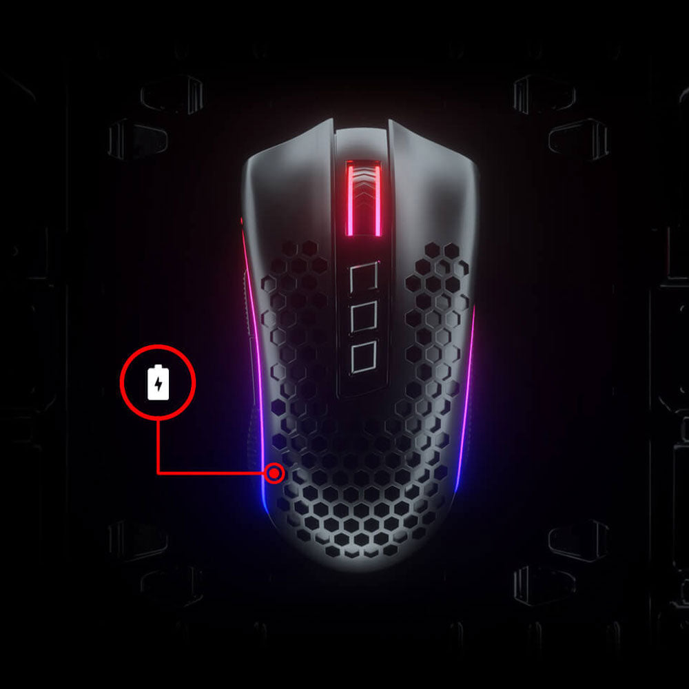 Redragon Storm Pro M808-KS Dual Mode Rechargeable Wireless & Wired RGB Gaming Mouse 16000Dpi