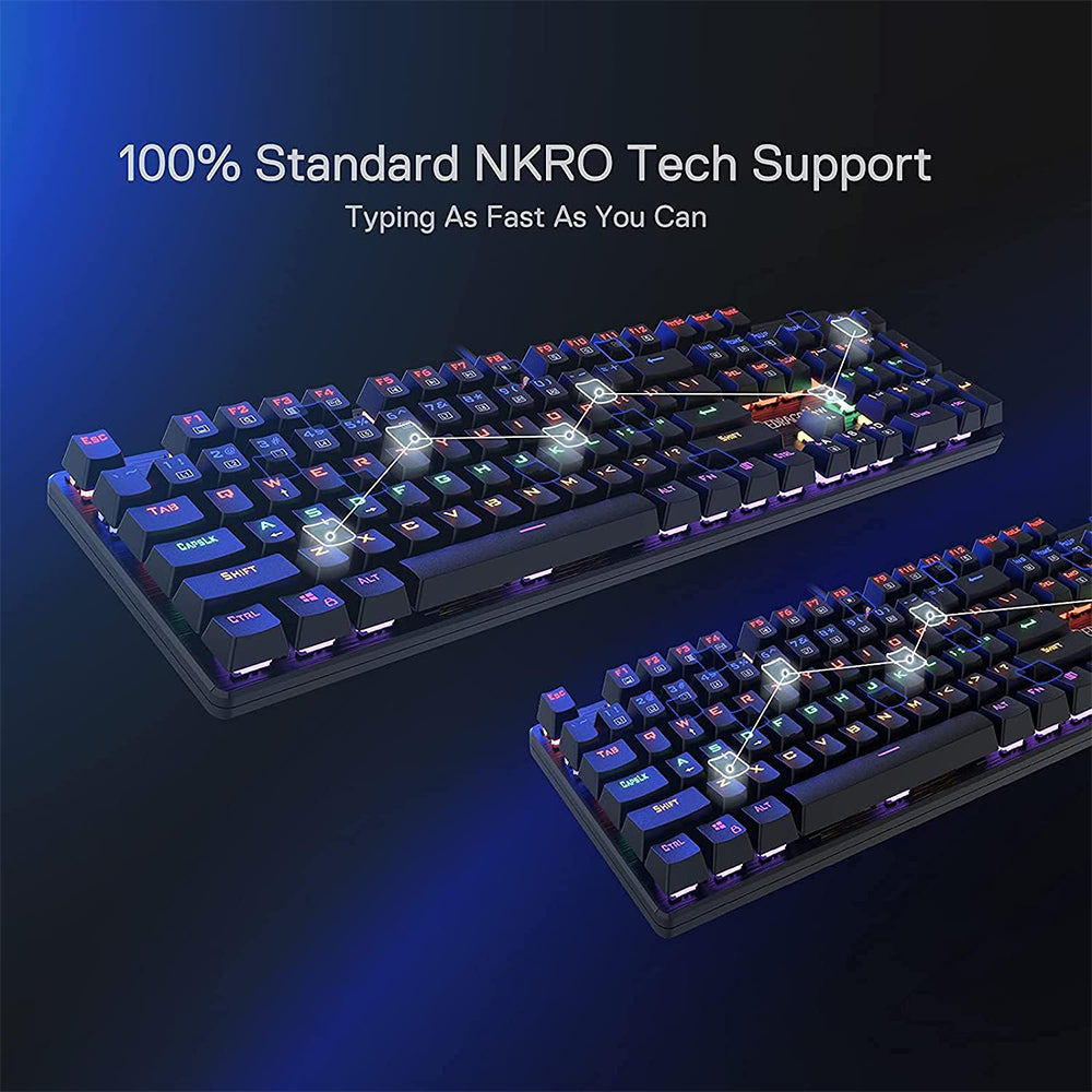 Redragon Valheim K608-R Brown Switch Wired Rainbow Gaming Keyboard English & Arabic