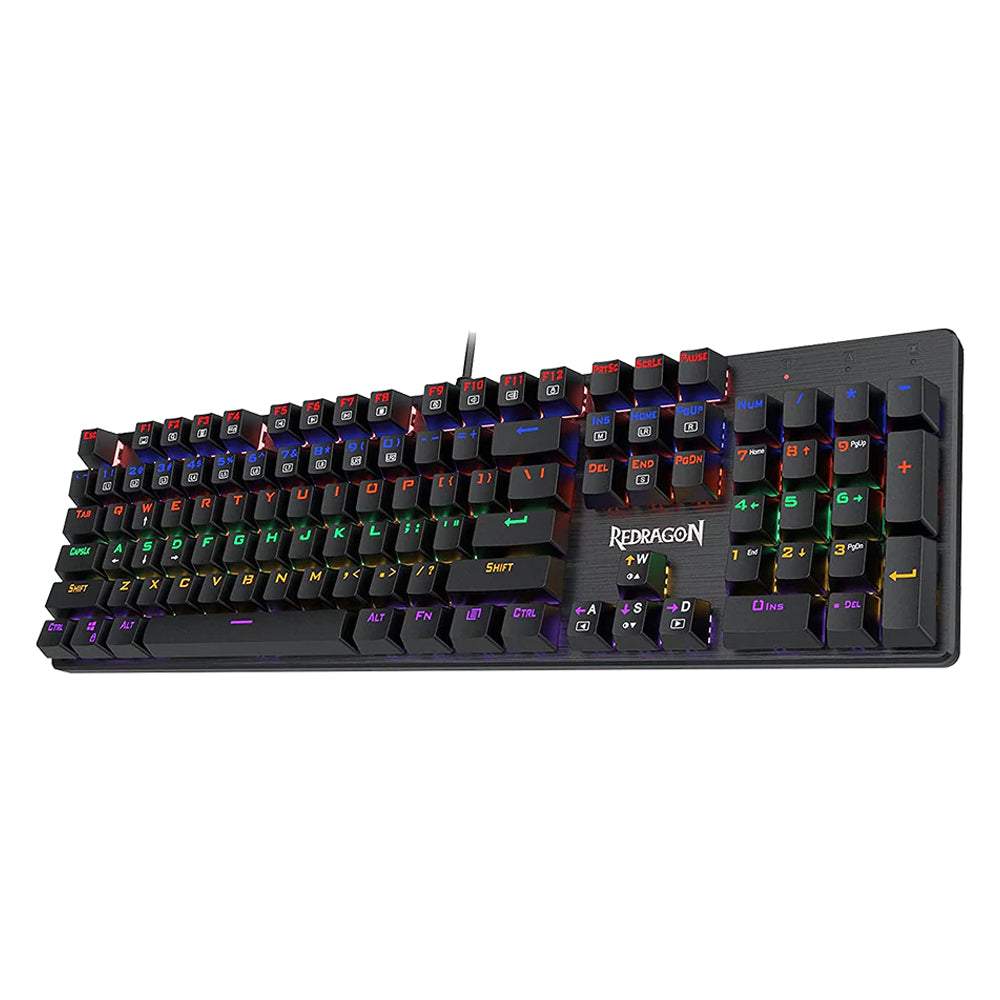 Redragon Valheim K608-R Brown Switch Wired Rainbow Gaming Keyboard English & Arabic