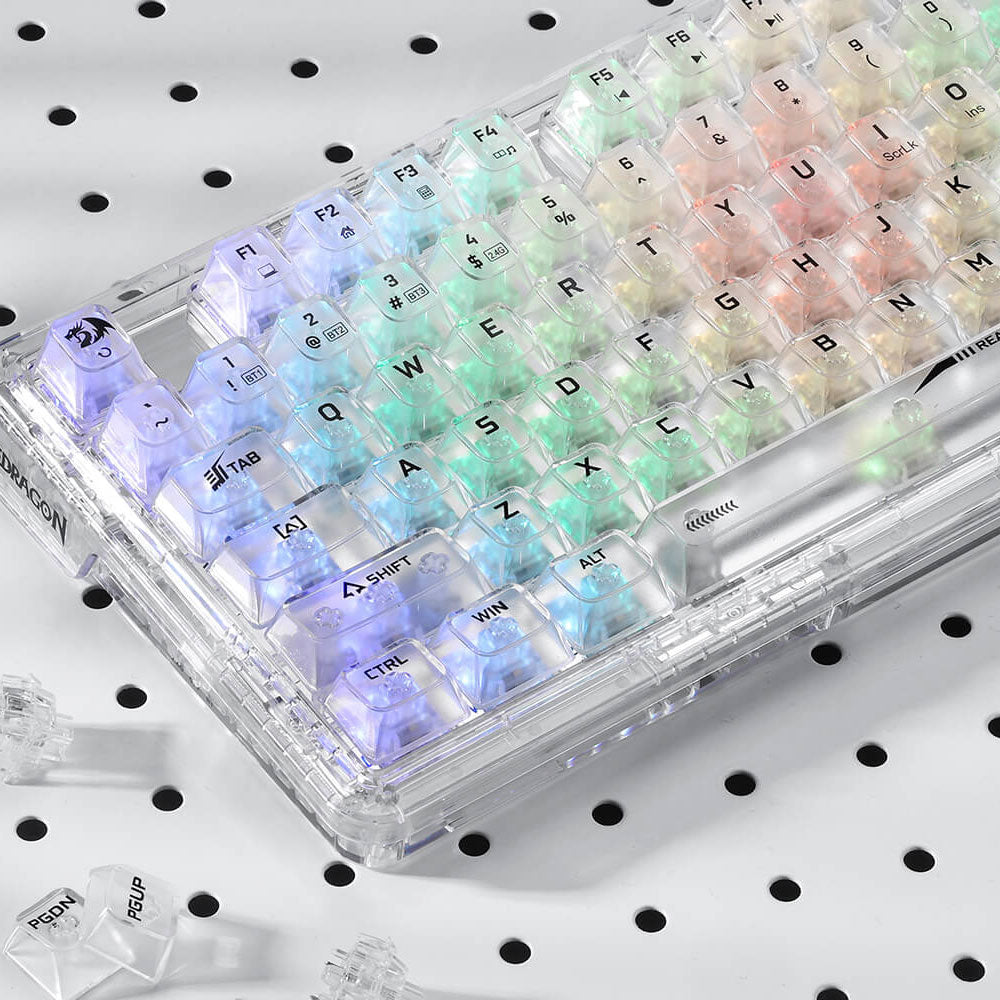 كيبورد ريدراجون لاسلكي RGB جيمنج إنجليزي وعربي Elf Pro K649CT