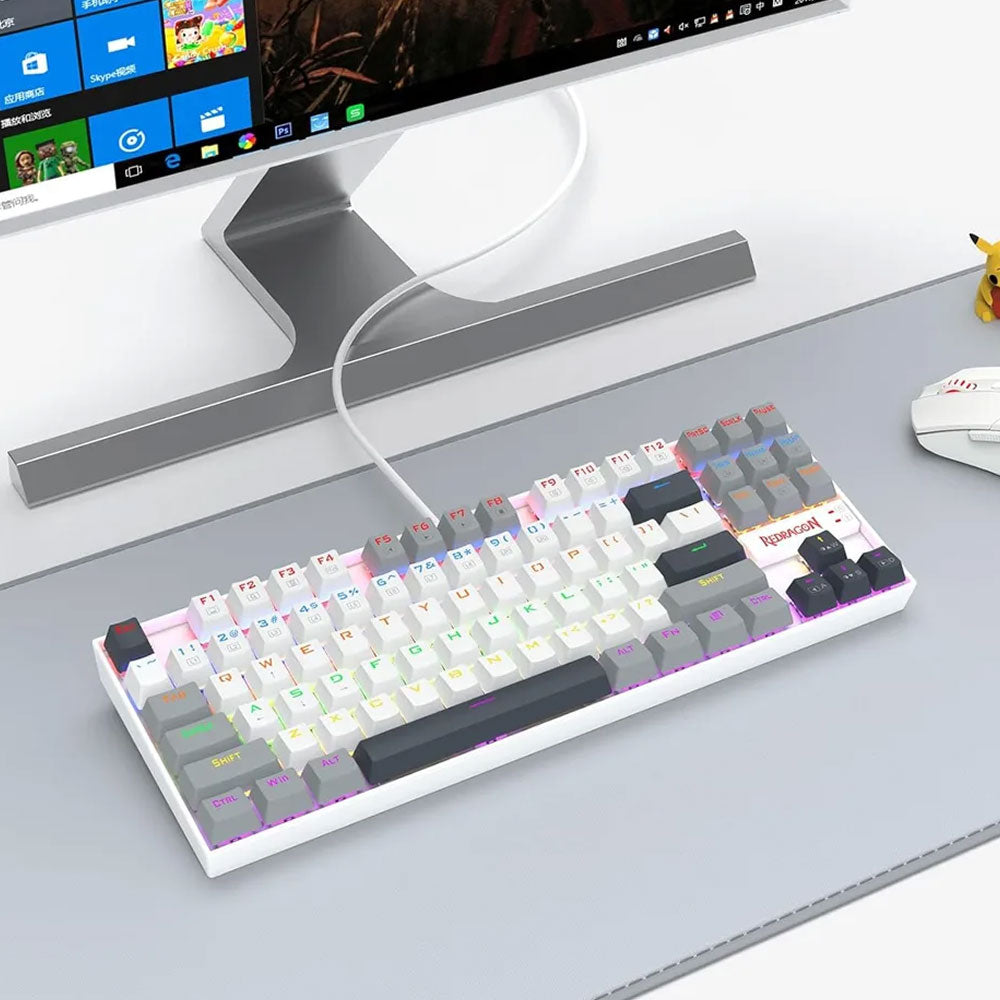 Redragon Kumara K552WGL-R Red Wired Rainbow Gaming Keyboard English & Arabic