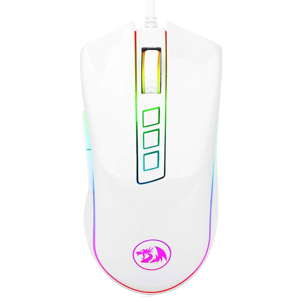 Redragon M711W-1 Cobra Wired RGB Gaming Mouse 12400Dpi - White