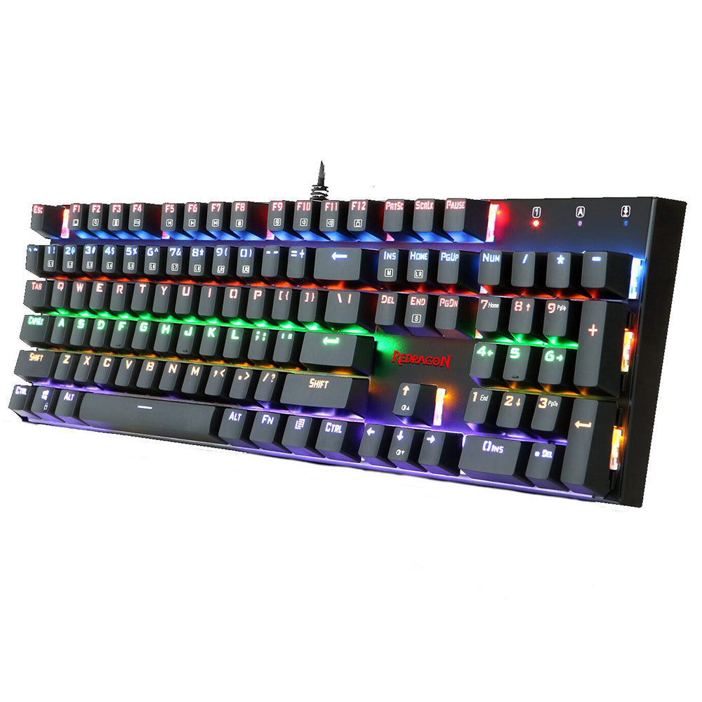 Redragon Rudra K565R-1 Red Switch Wired Rainbow Gaming Keyboard English & Arabic