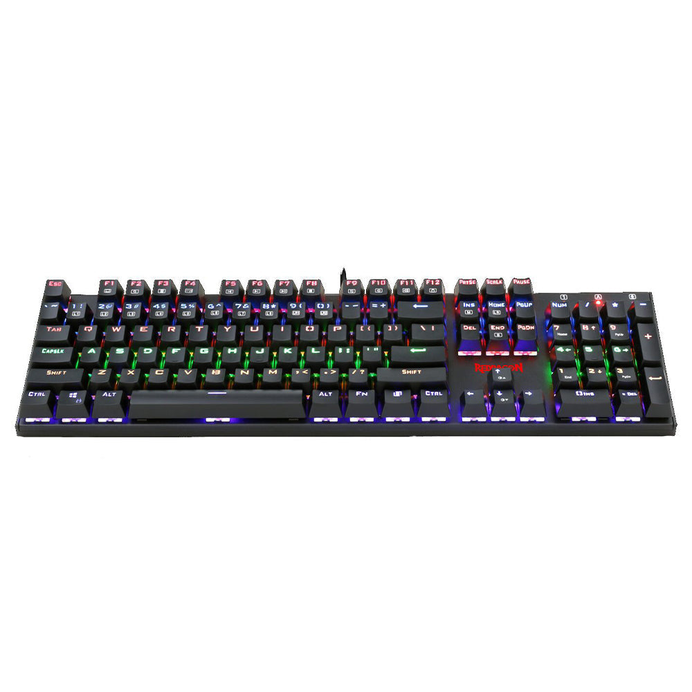 Redragon Rudra K565R-1 Red Switch Wired Rainbow Gaming Keyboard English & Arabic