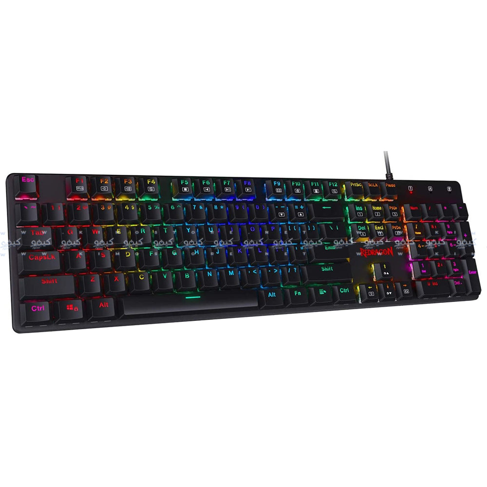 Redragon k589 Shrapnel Blue Switch Wired RGB Gaming Keyboard English & Arabic