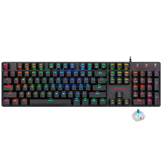 Redragon k589 Shrapnel Blue Switch Wired RGB Gaming Keyboard English & Arabic