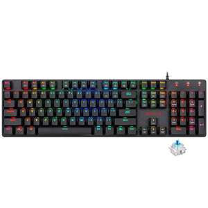 Redragon k589 Shrapnel Blue Switch Wired RGB Gaming Keyboard English & Arabic