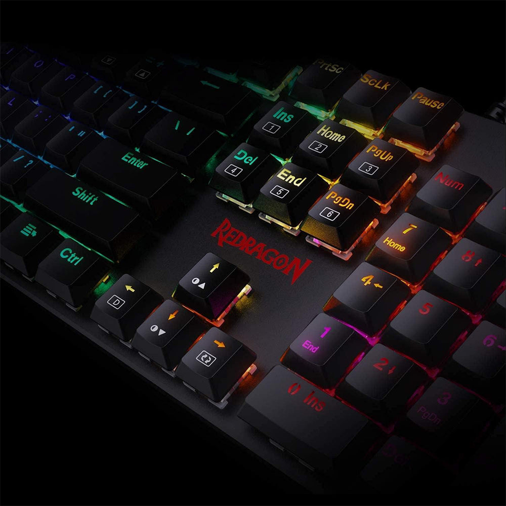 Redragon k589 Shrapnel Blue Switch Wired RGB Gaming Keyboard English & Arabic