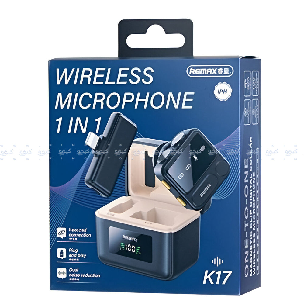 Remax K17 Lightning Wireless Microphone System - Black