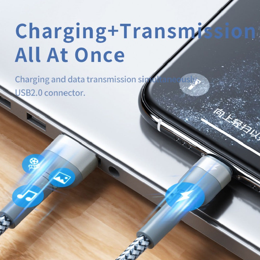 Remax RC-124A USB To Type-C Cable 2.4A Fast Charging 1m - Silver