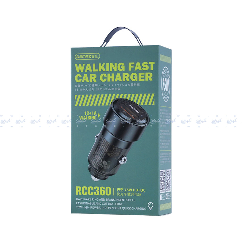 Remax RCC360 Car Charger Type-C + USB 75W 