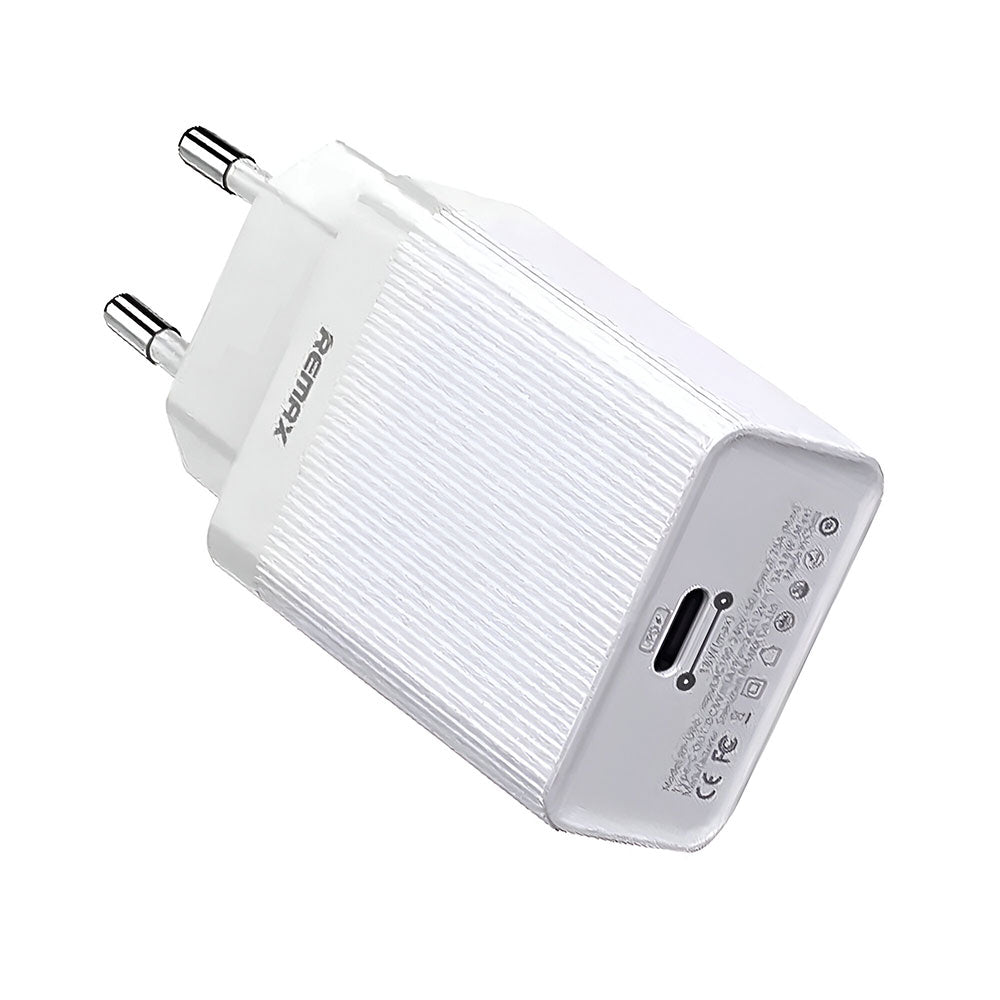 Remax RP-U80 Wall Charger PD Type-C 18W Fast Charging - White