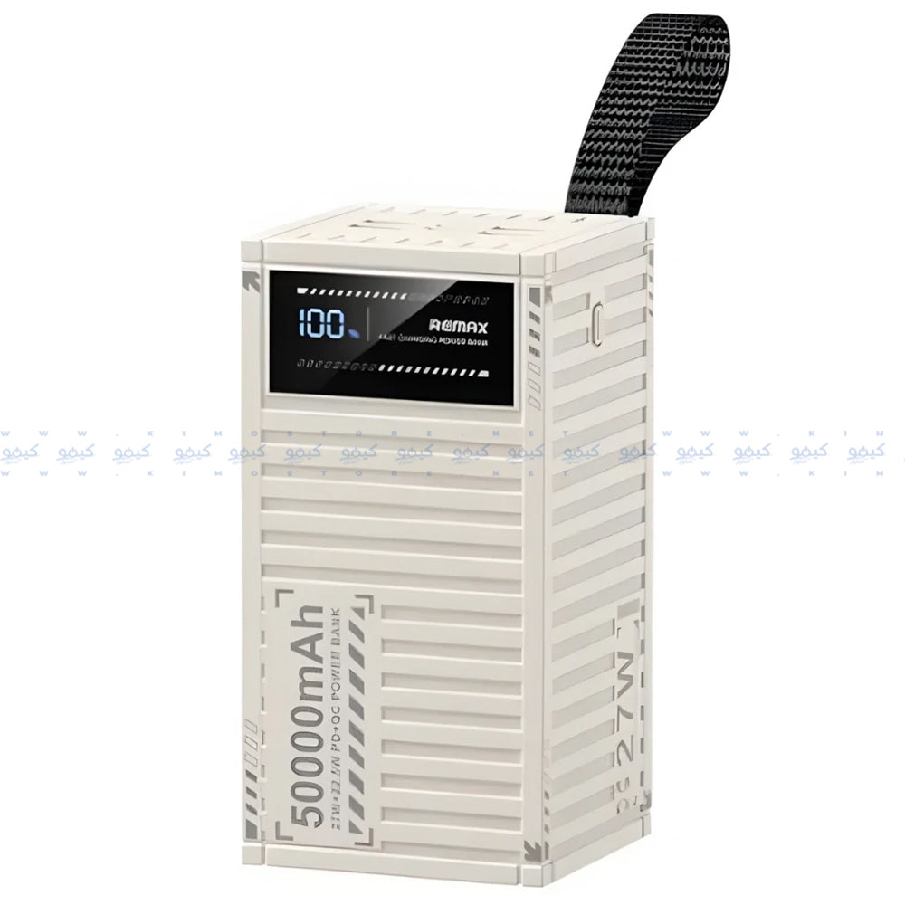 Remax RPP-161 Power Bank 4x USB + 1x Type-C + 1x Micro 27W+22.5W Fast Charging 50000mAh - White