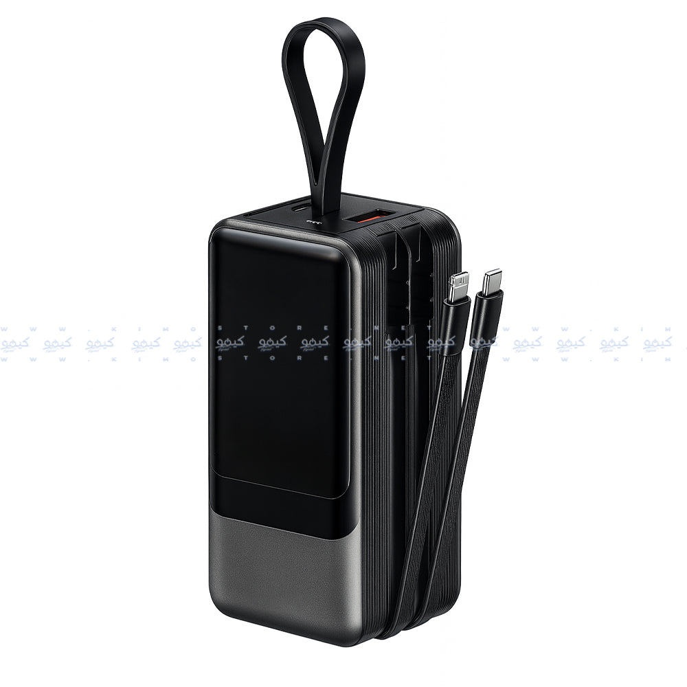 Remax RPP-59 Power Bank USB + Type-C 65W Fast Charging 20000mAh Built-In 2 Cables