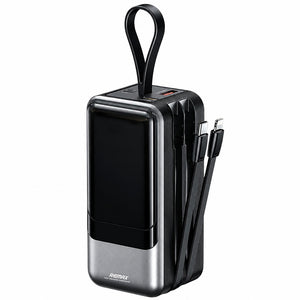 Remax RPP-59 Power Bank USB + Type-C 65W Fast Charging 20000mAh Built-In 2 Cables