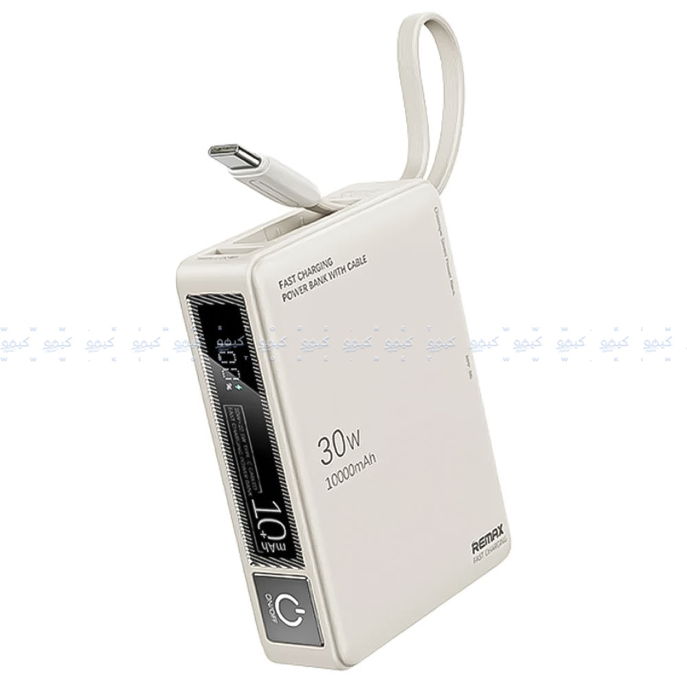 Remax RPP-86 Power Bank 1x USB + 1x Type-C 30W+22.5W Fast Charging 10000mAh Built-In Type-C Cable