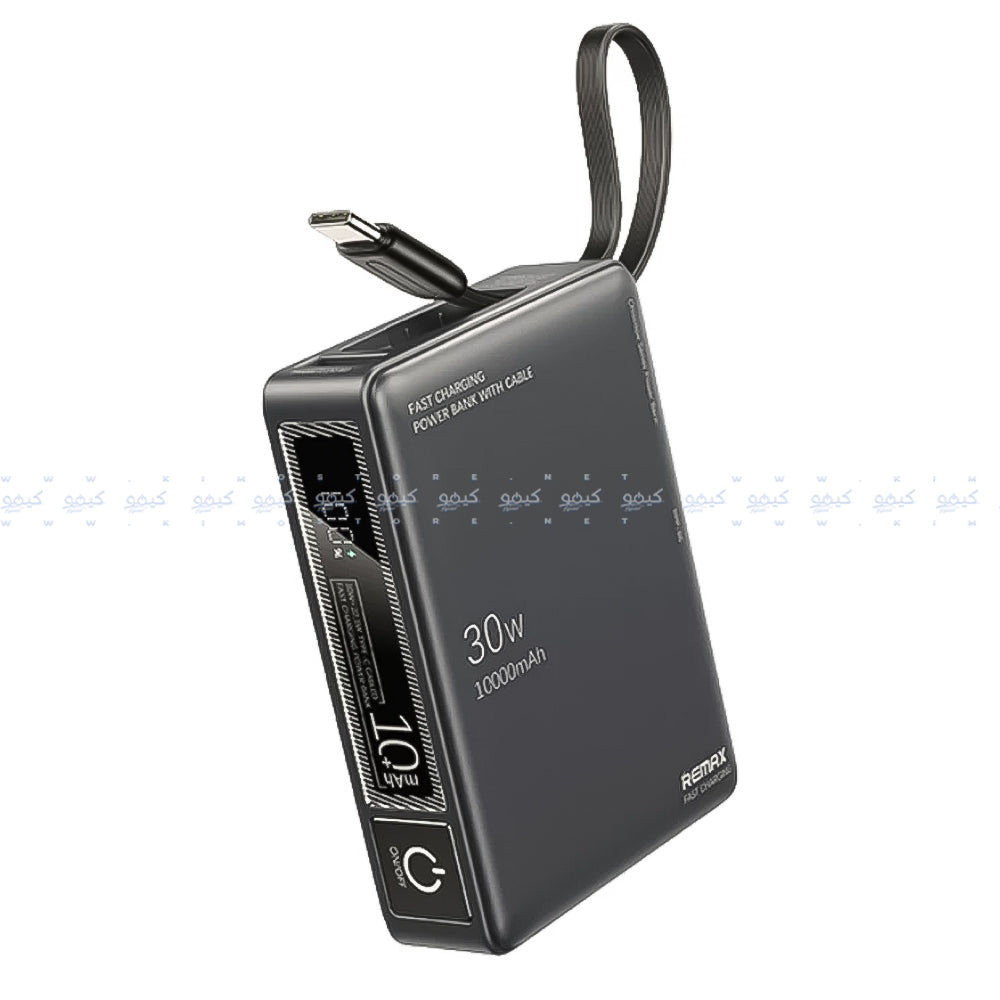 Remax RPP-86 Power Bank 1x USB + 1x Type-C 30W+22.5W Fast Charging 10000mAh Built-In Type-C Cable