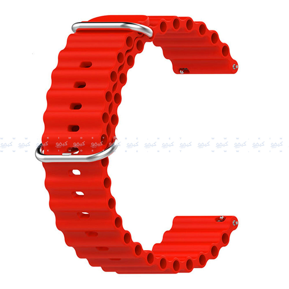 Ribbed Silicone Watch Strap (22mm)