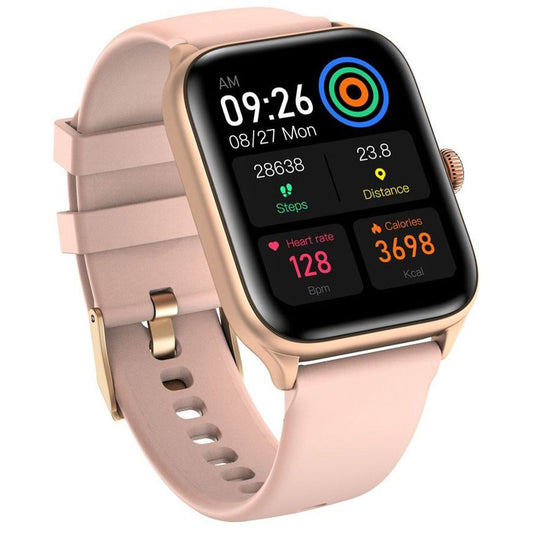 Riversong Motive 6 Pro SW62 Smart Watch Rose Gold Case With Silicone Rose Gold Strap