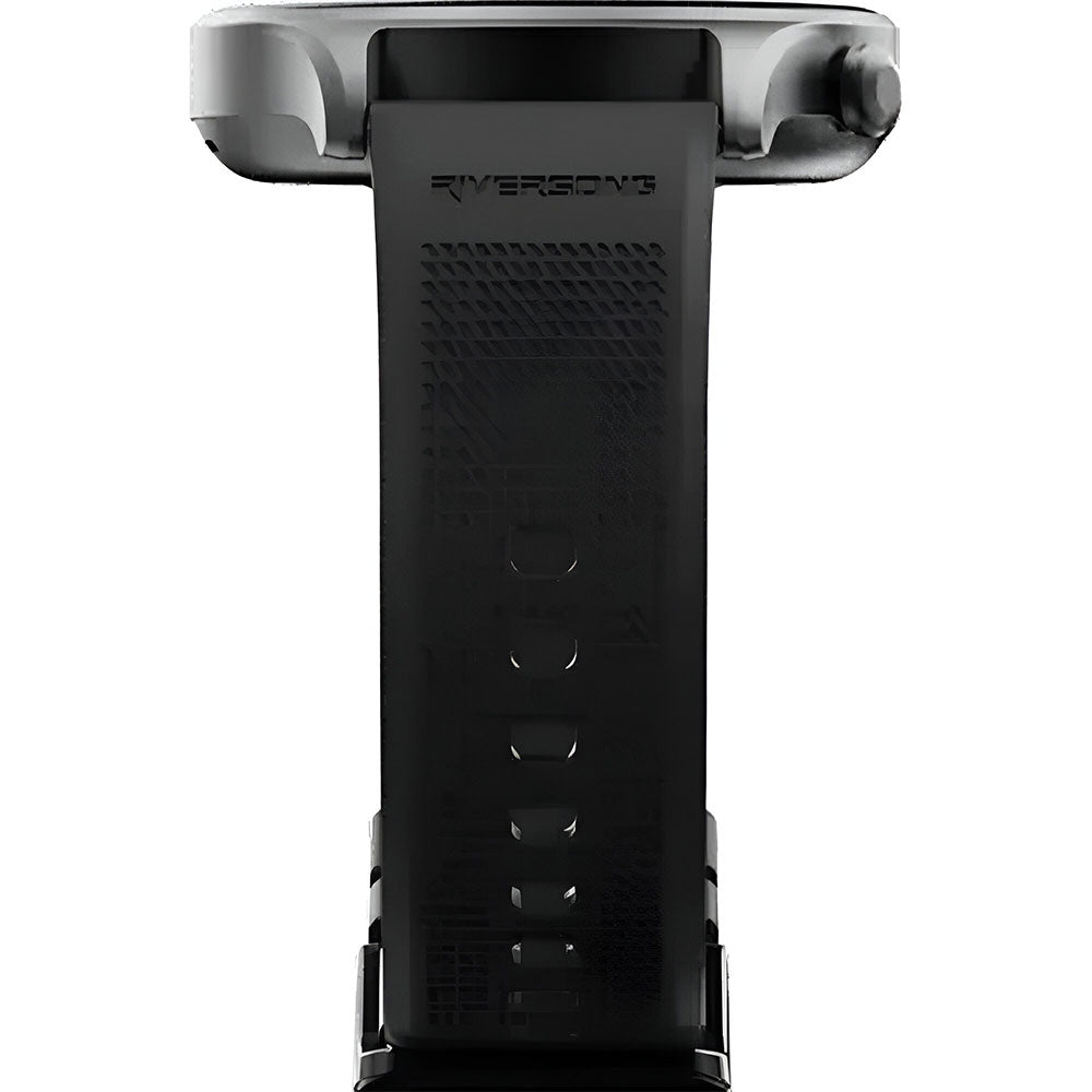 Smart Watch Silver Case With Black Silicone Strap