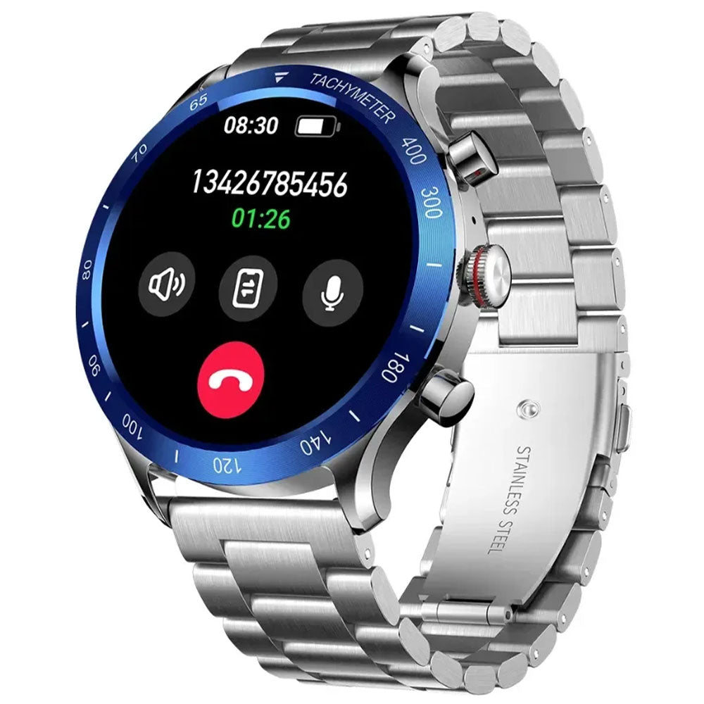 ساعة سمارت ريفرسونج Motive 9 Max SW903 هيكل ستانلس ستيل مع سوار ستانلس ستيل و سوار سيليكون