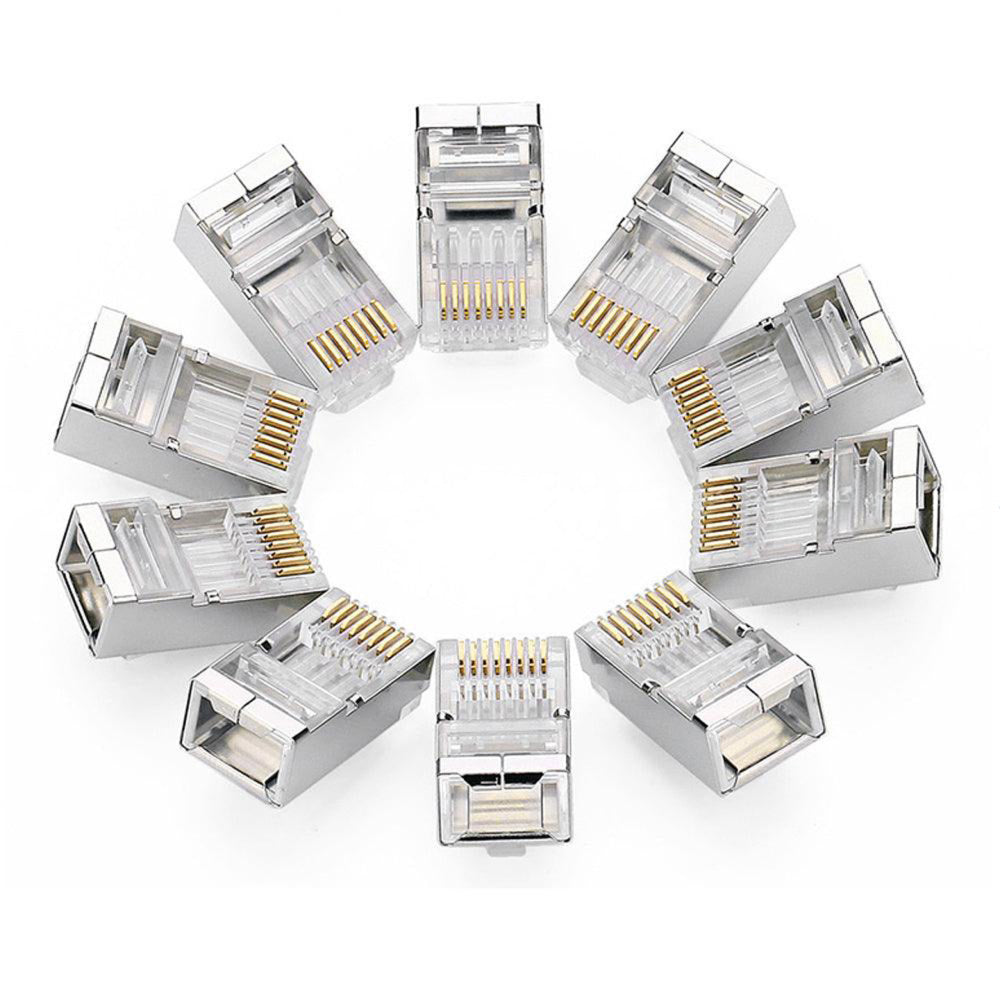 آر جي 45 معدن رووت Cat6 Passthrough (100 قطعة)