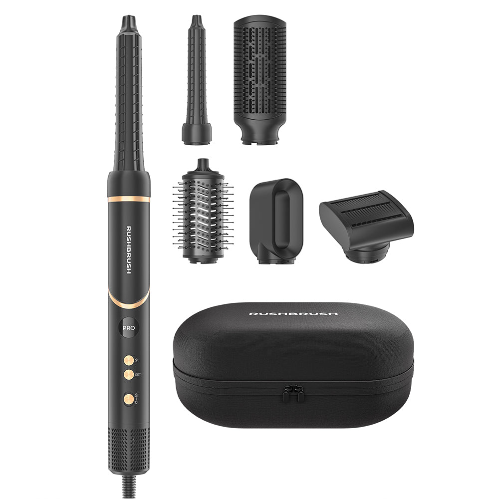 Rush Brush 6in1 Curler Air Wrapper 6 1500W - Black
